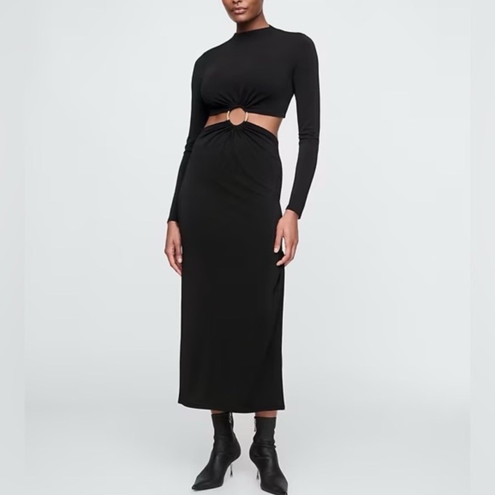 Cult Gaia x GAP Black Long Sleeve Cut out Dress NWT